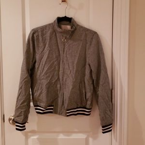 *sold* Zara checkered bomber jacket with zipper